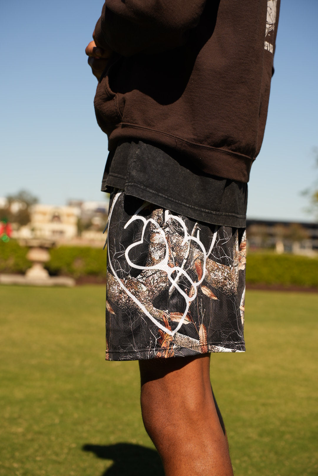 Black Camo Fien Shorts