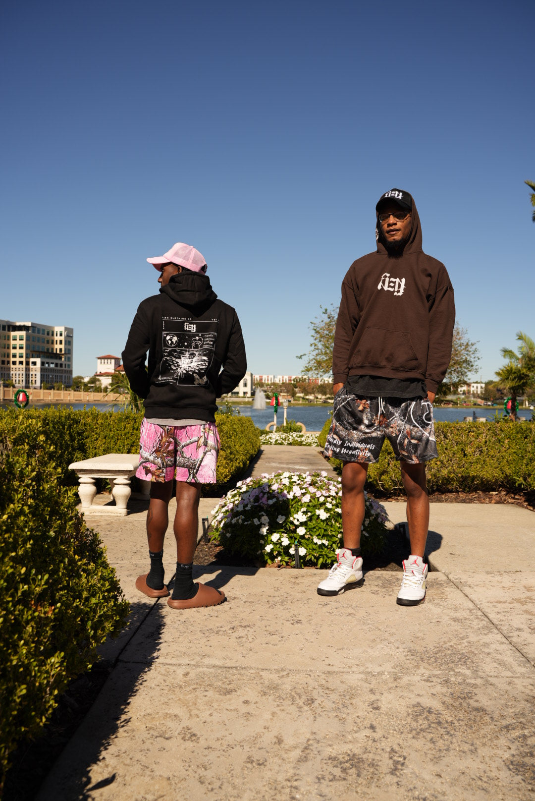Black Camo Fien Shorts
