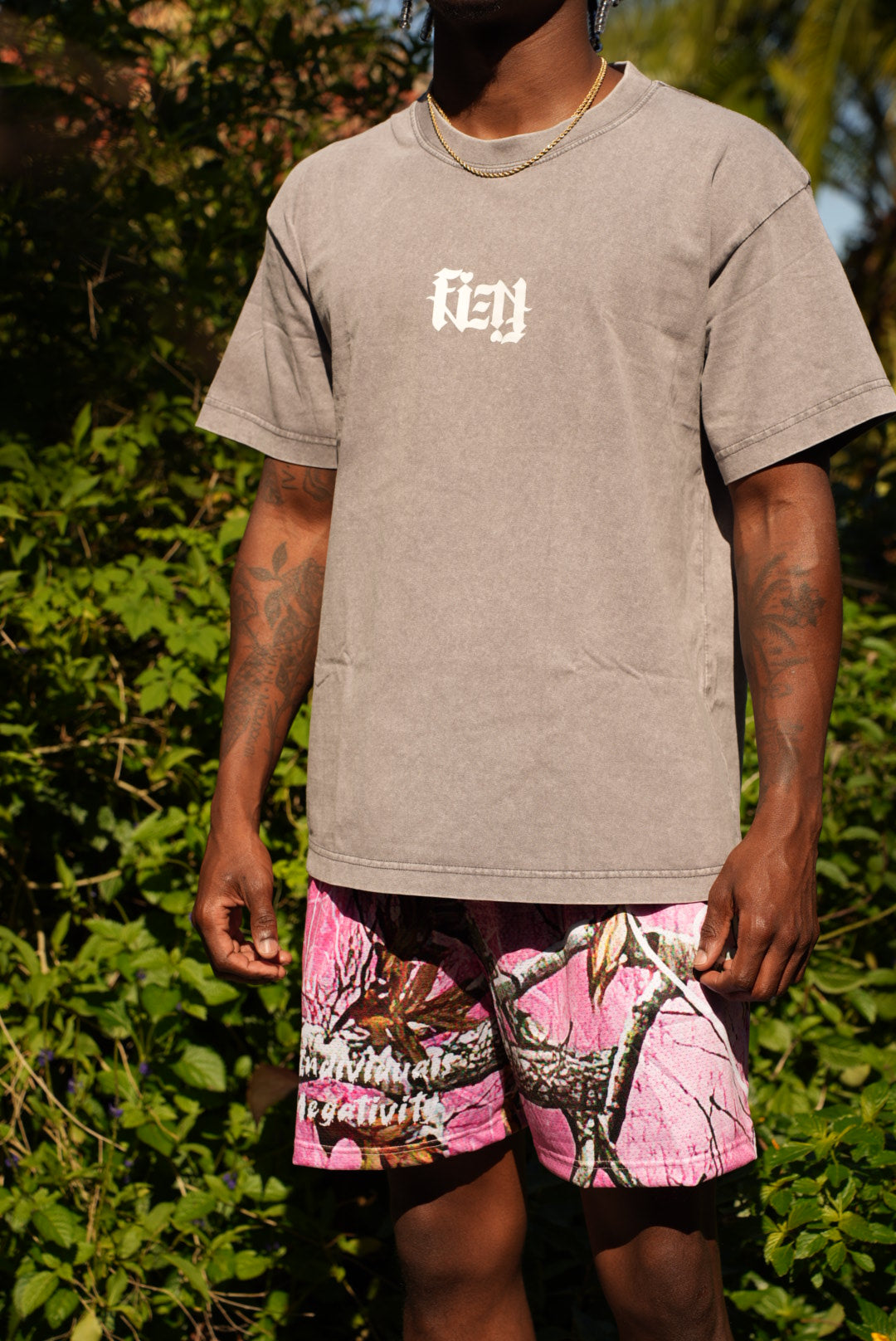 Fien Pink Camo Shorts